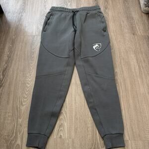 Alphalete Origin Joggers Mens Small Gray Fleece Tapered Leg Athletic Fit NEW